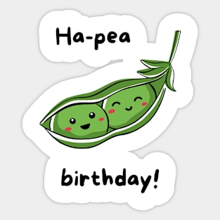 happy birthday, ha-pea birthday Sticker